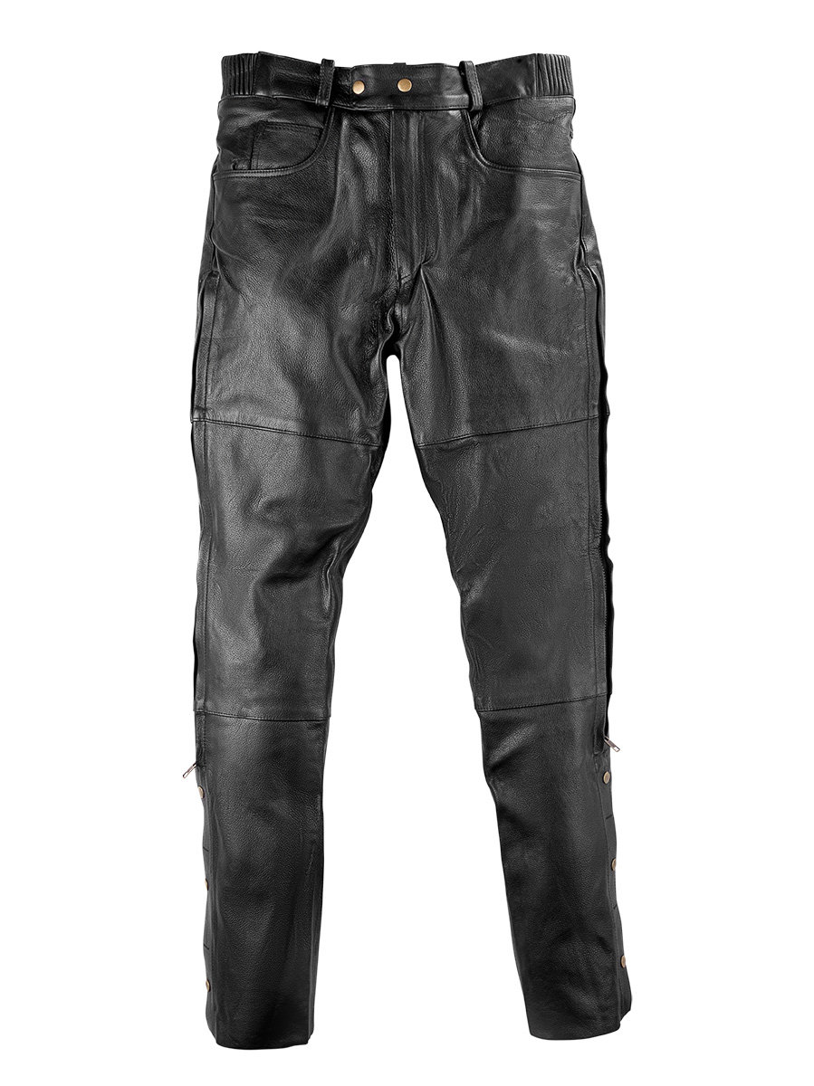 spodnie skórzane UNIK, proste UNISEX-S