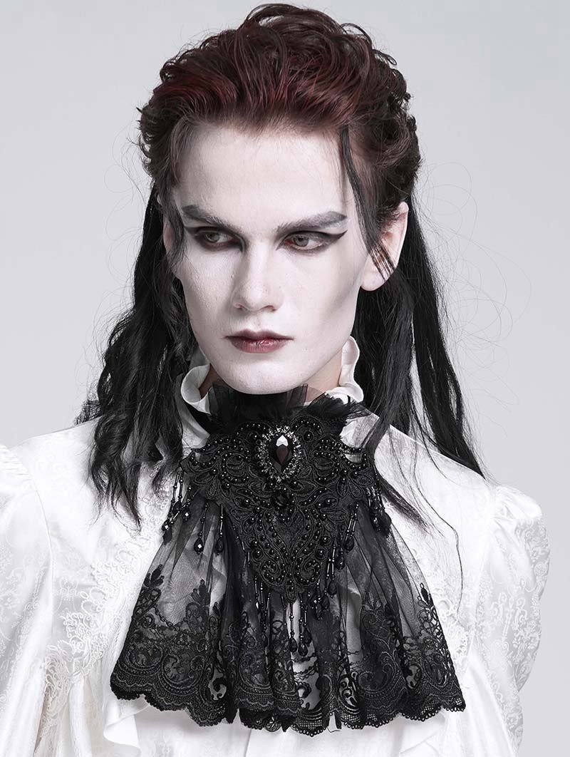 krawat DEVIL FASHION - BLACK GOTHIC RETRO