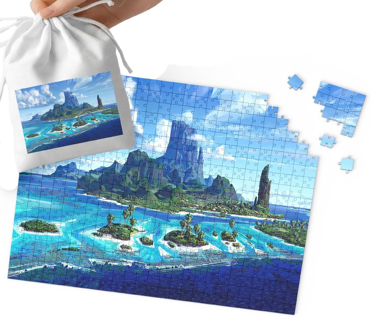 Puzzle - Vaiana Wzory Z Bajek I Gier Dla Dzieci 96El + Woreczek