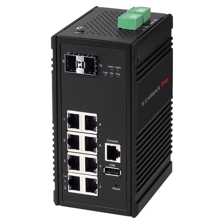 Edimax IGS-5208 łącza sieciowe Zarządzany Gigabit Ethernet (10/100/1000) Czarny IGS-5208
