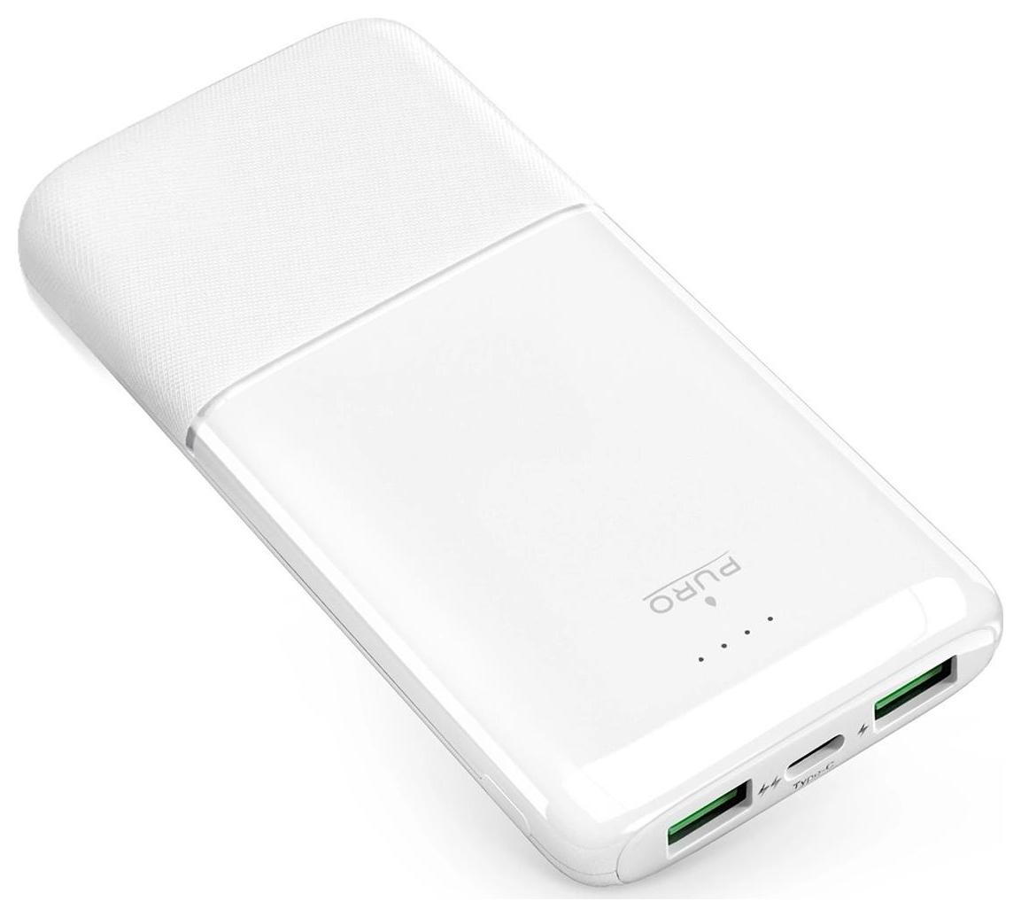 Puro Daily 10 Plus 10000mAh 2x USBA / 1x USB-C 22.5W Biały