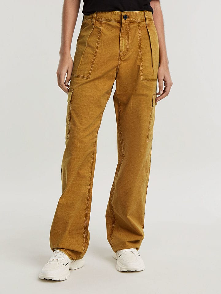 G-Star Bojówki w kolorze musztardowym