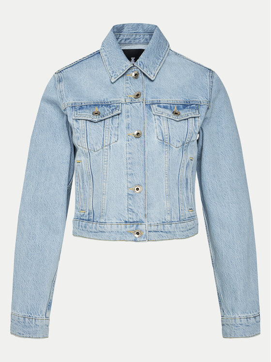 Patrizia Pepe Kurtka jeansowa 8O0170/D1WZB-CA49 Niebieski Regular Fit