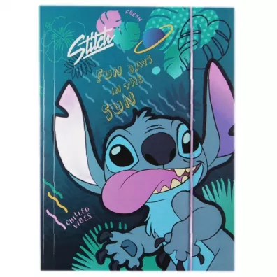 Teczka tekturowa A4 z gumką Disney Core Stitch wzór 3