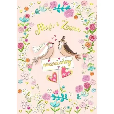 Karnet A5 Ślub Pan i Pani Słowikowa