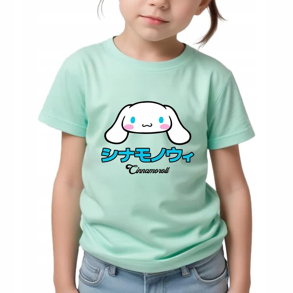 KOSZULKA MIĘTOWA Dziecięca Na Prezent Dla Fana CINNAMOROLL Wzory - 146