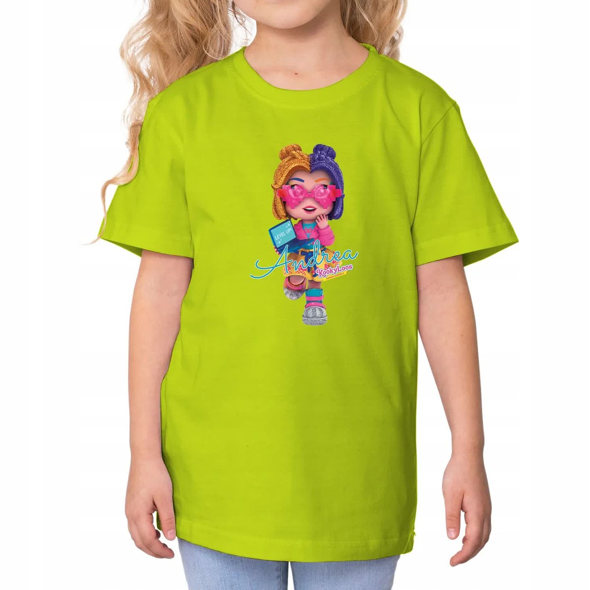 KOSZULKA LIMONKOWA Dziecięca Bawełniana KOOKYLOOS ANDREA WZORY - 146