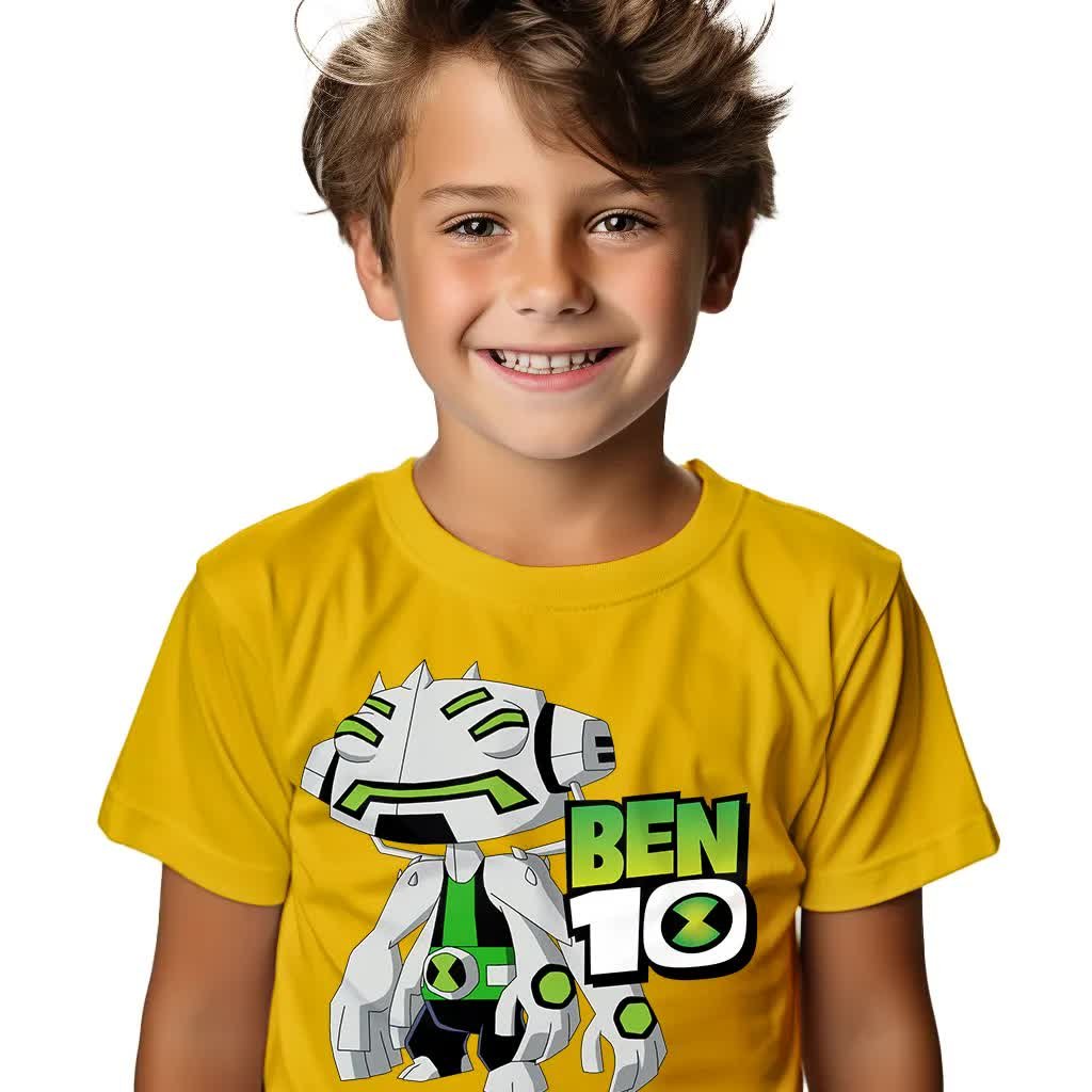 KOSZULKA T-SHIRT ŻÓŁTY PREZENT DLA FANA BEN 10 OVERFLOW ROZMIAR 134 WZORY