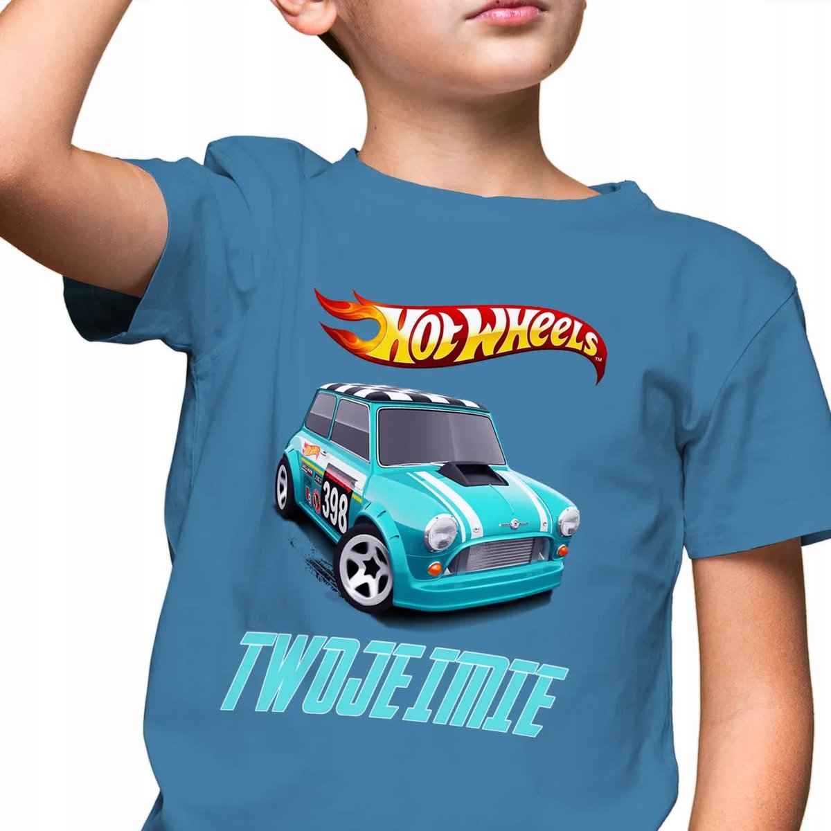 TShirt Dziecięcy Koszulka Hot Wheels Błękit Wz 146