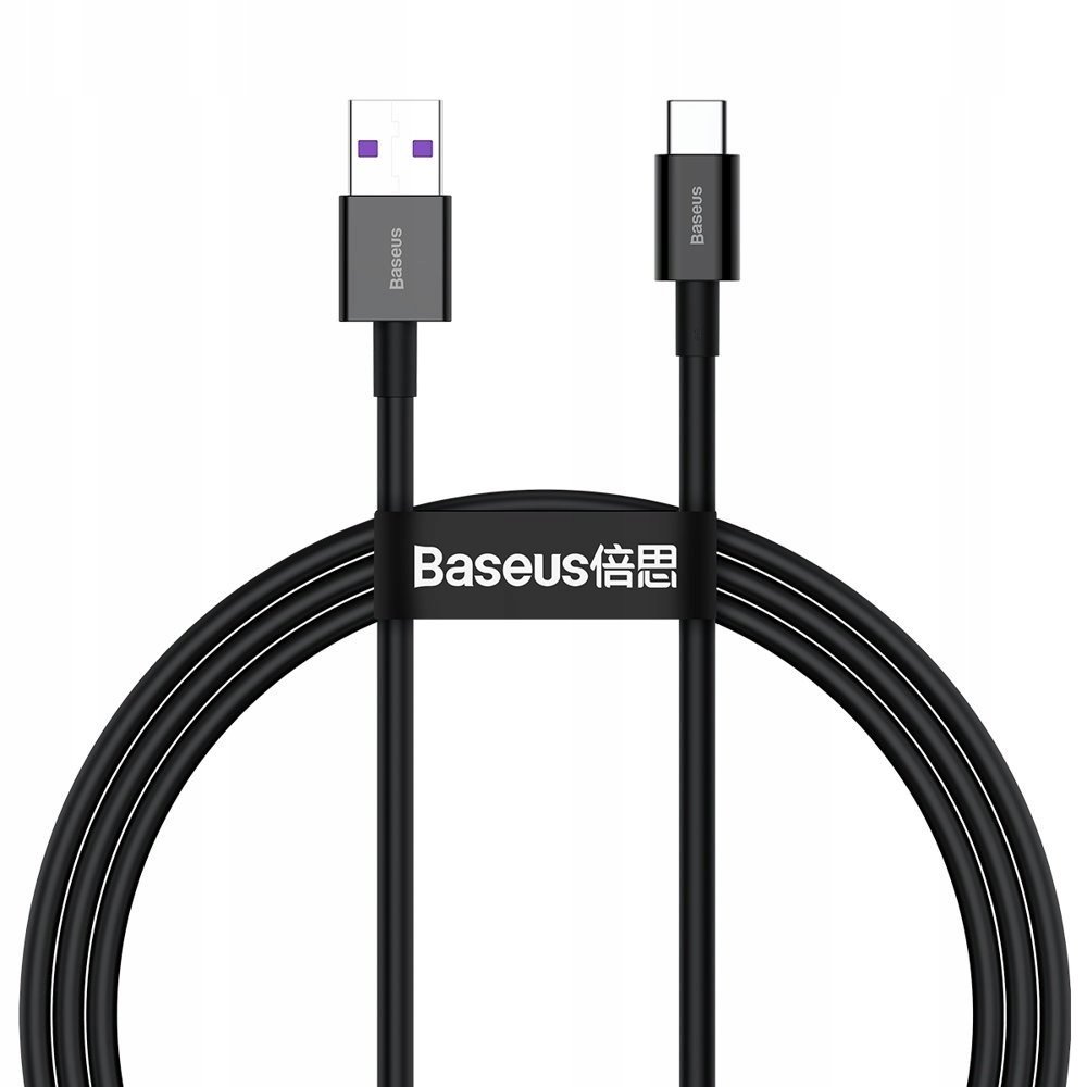 Kabel przewód Superior do Huawei USB - USB-C 11V / 6A SuperCharge 1m - czar