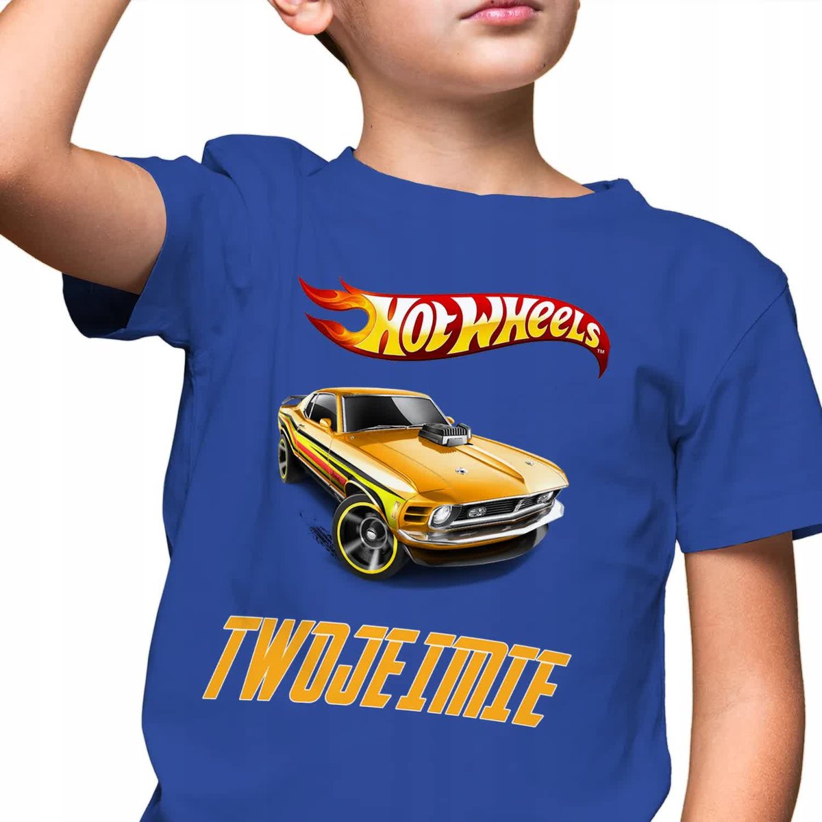 T-Shirt Dziecięcy Koszulka Hot Wheels Blue Wz 134