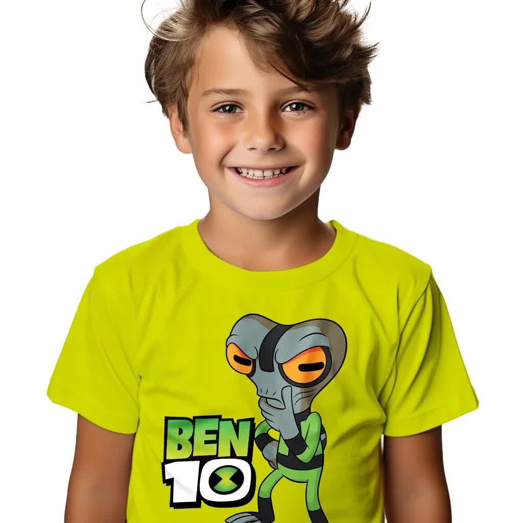 KOSZULKA T-SHIRT LIMETKA PREZENT DLA FANA BEN 10 INFERNO ROZMIAR 134 WZORY