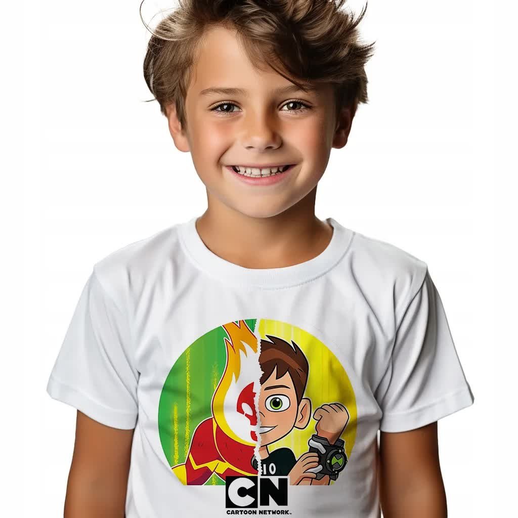 KOSZULKA T-SHIRT BIAŁY PREZENT DLA FANA BEN 10 INFERNO ROZMIAR 134 WZORY