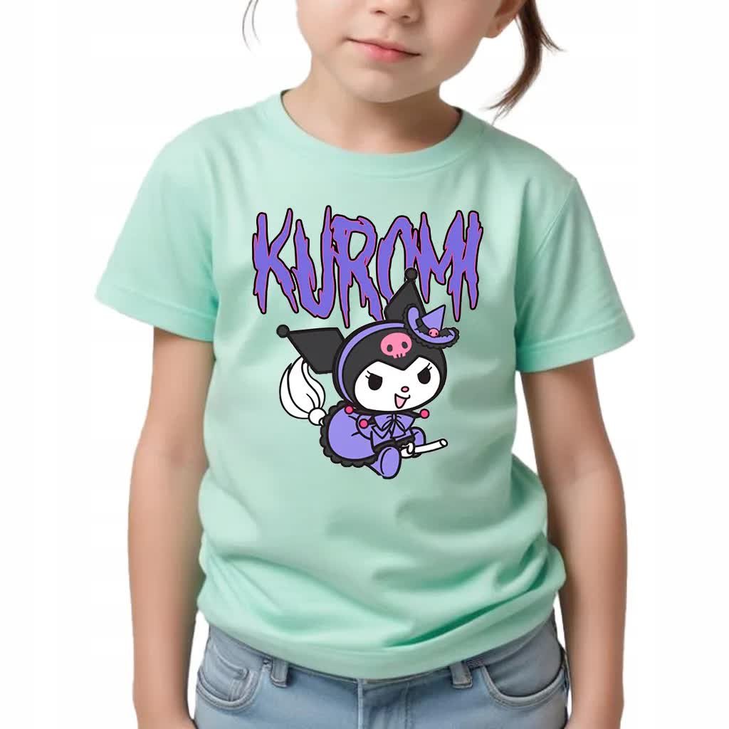 KOSZULKA MIĘTOWA Dziecięca Prezent Dla Fana My Melody KUROMI Wzory 146