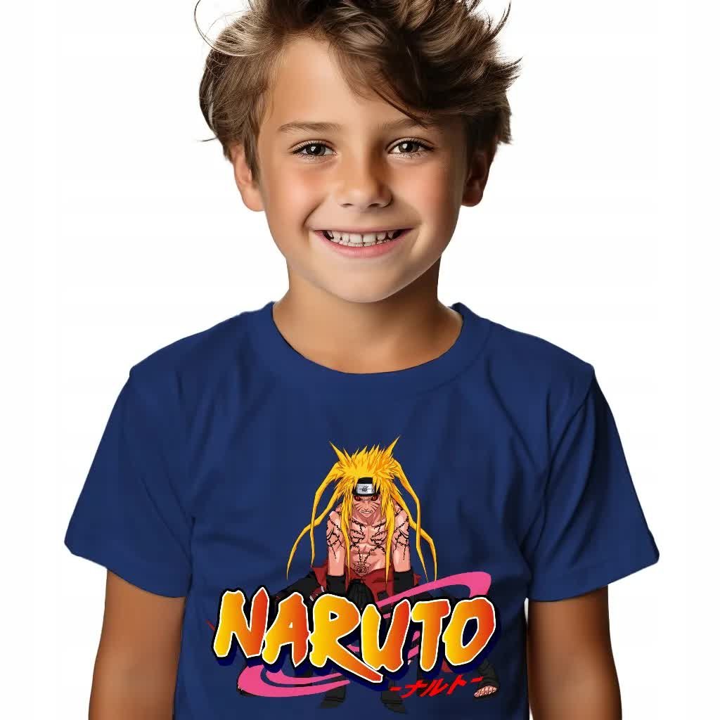 KOSZULKA T-SHIRT DZIECIĘCA CHABROWY PREZENT URODZINY NARUTO ROZMIAR 146 WZ