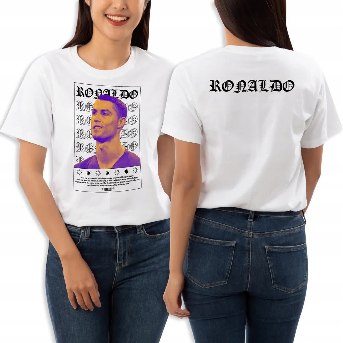 KOSZULKA DAMSKA BIAŁA CRISTIANO RONALDO T-SHIRT S
