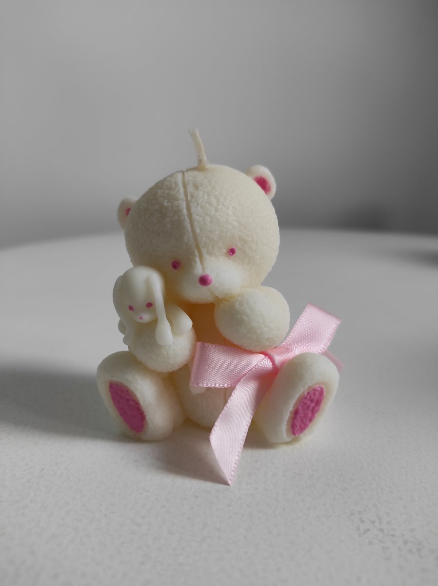 Świeca sojowa miś różowy Sweet Love