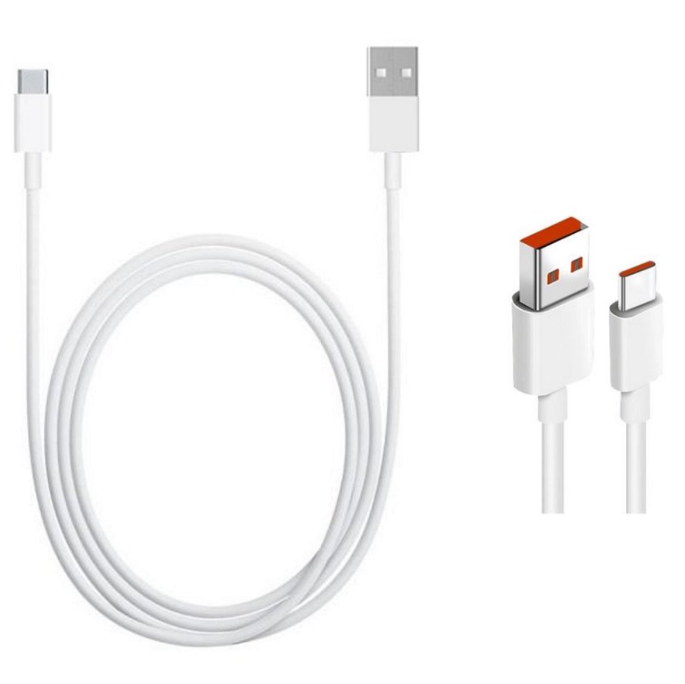 ULTRA SZYBKI ORYGINALNY KABEL XIAOMI /120W USB TYP-C 6A 1M BIAŁY