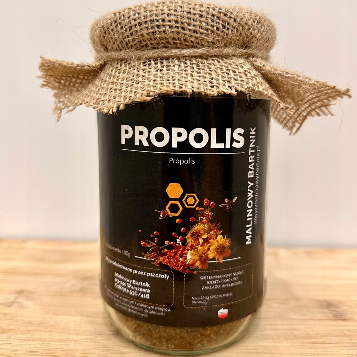 PROPOLIS pszczeli 100g Naturalny Kit pszczeli - do nalewek, maści