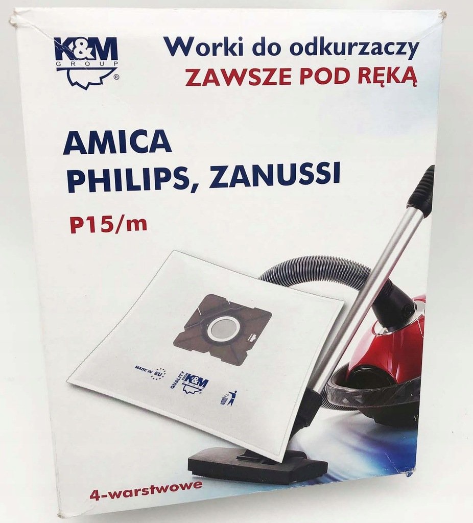 Worek do odkurzacza tekstylny p15m 4 szt.