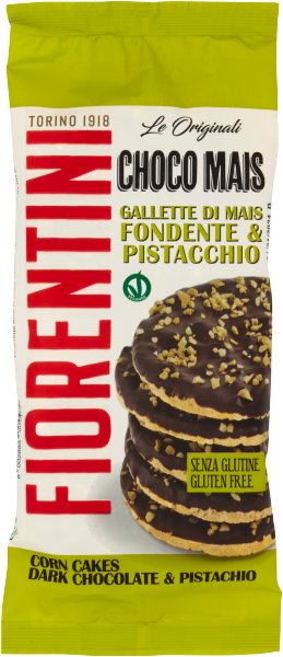 wafle Kukurydziane w czekoladzie z pistacjami Choco Mais 77g - Fiorentini