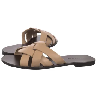 Klapki Beżowe 74025-54 (WO152-b) Wojas