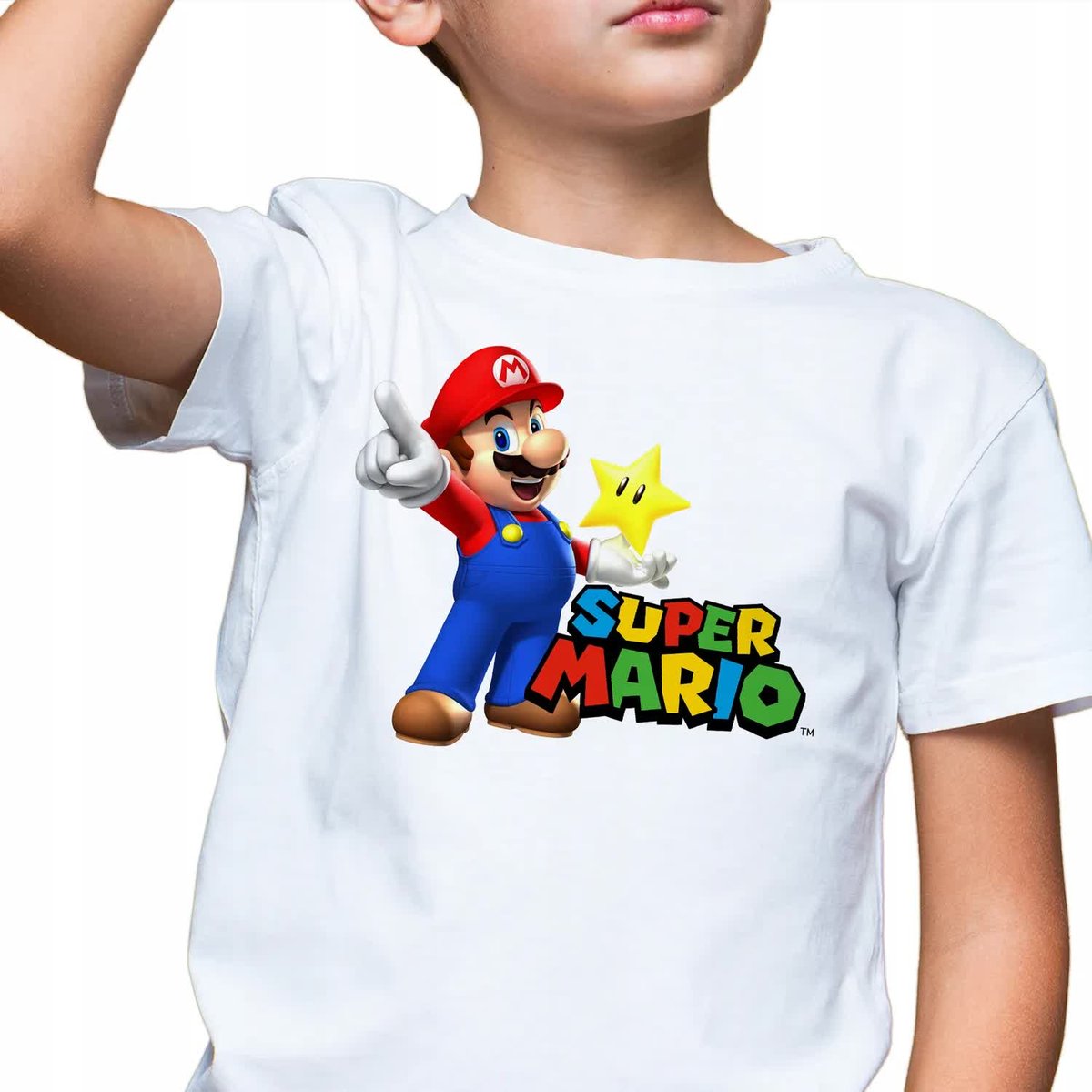KOSZULKA dla DZIECI Super MARIO MiX WZORÓW 134 cm