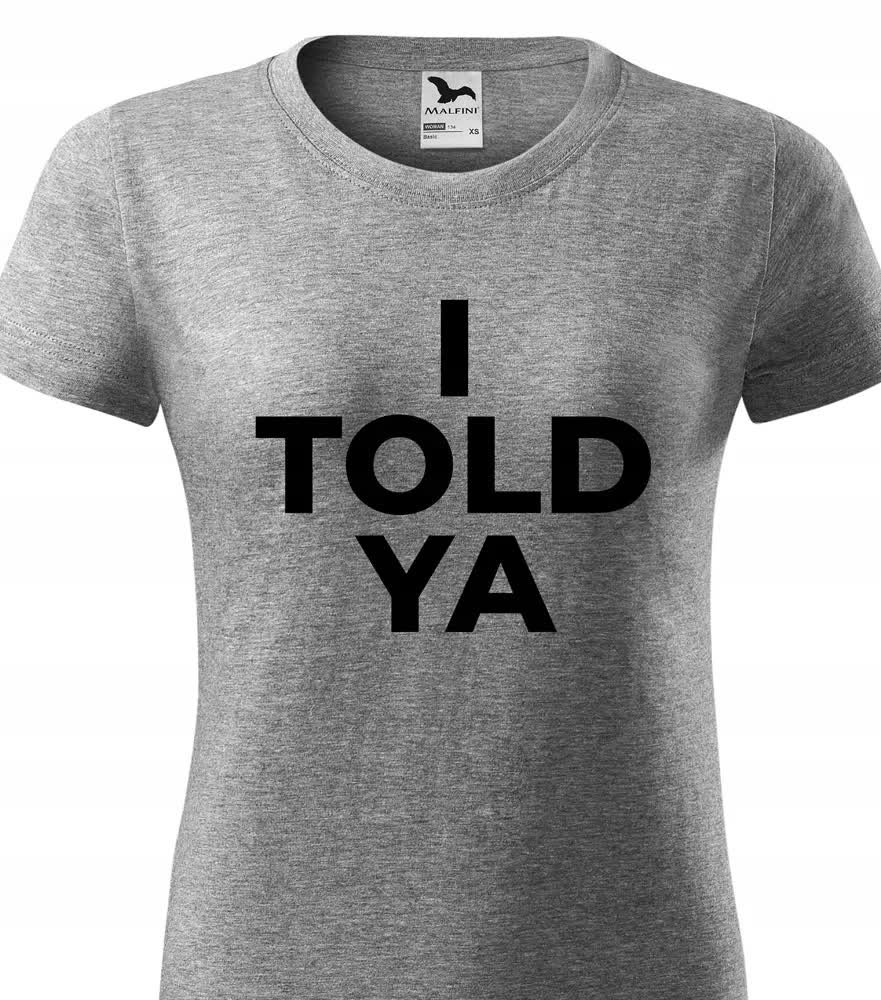 KOSZULKA MELANŻ DAMSKA I TOLD YA CHALLENGERS ZENDAYA FILM FILMOWA ROZMIAR S