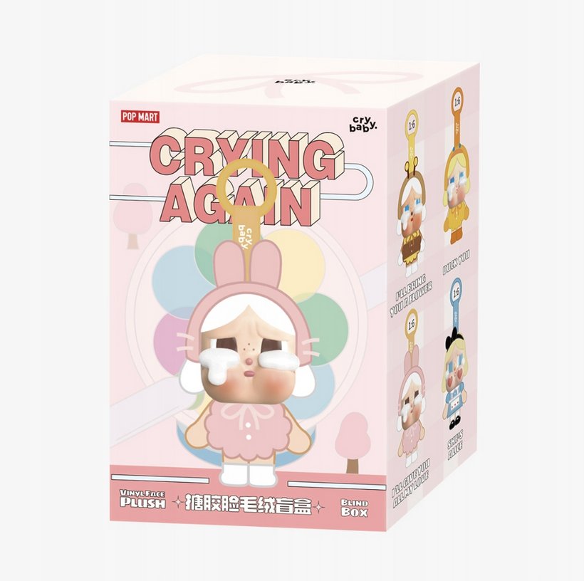 POP MART CRYBABY Crying Again Maskotki Vinyl Face Blind Box