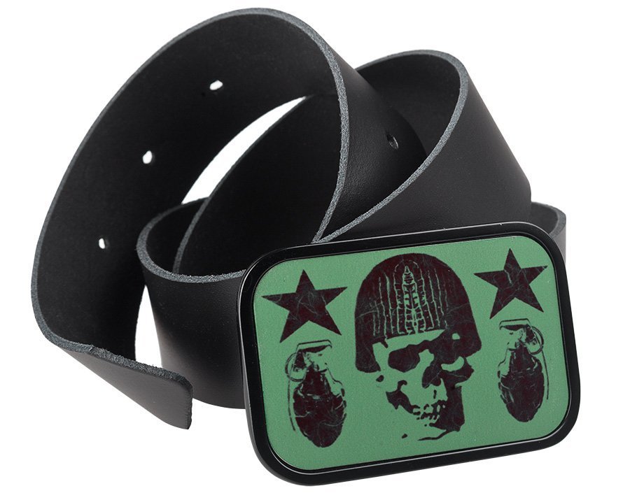pasek z klamrą SKULL W/GRENADE-M