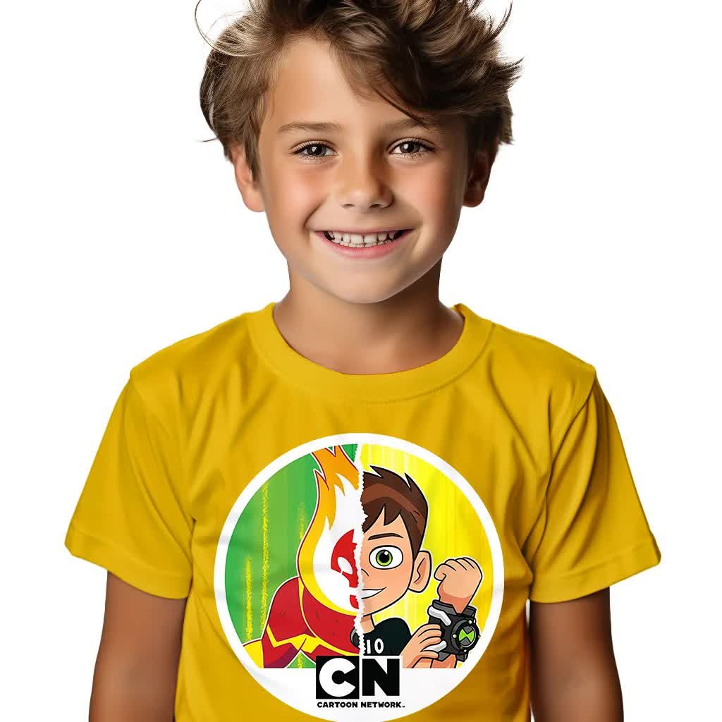 KOSZULKA T-SHIRT ŻÓŁTY PREZENT DLA FANA BEN 10 INFERNO ROZMIAR 146 WZORY