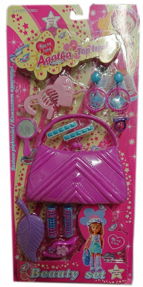 Agatka TOP trendy Zestaw Piękności torebka spinki