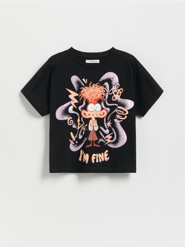 Reserved - Bawełniany t-shirt Disney - czarny