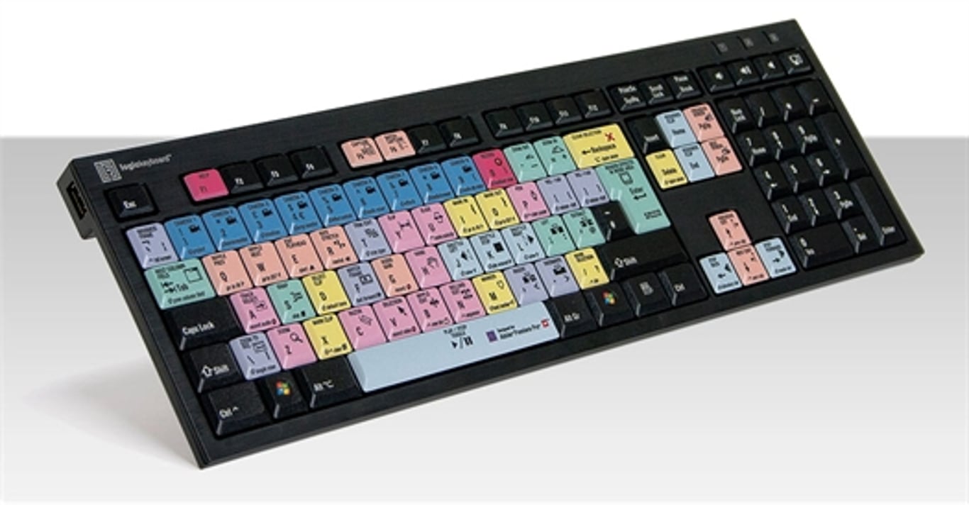 Logickeyboard Adobe Premiere Pro CC klawiatura Biuro USB QWERTY British English Wielobarwny LKB-PPROCC-BJPU-UK LKB-PPROCC-BJPU-UK