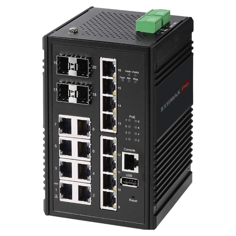 Edimax IGS-5416P łącza sieciowe Zarządzany Gigabit Ethernet (10/100/1000) Obsługa PoE Czarny IGS-5416P IGS-5416P