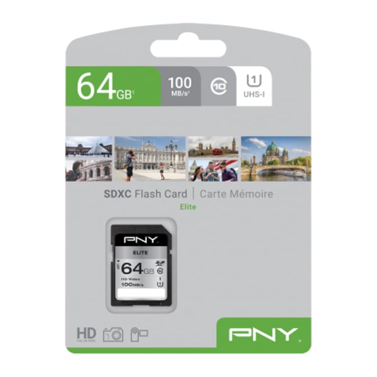 PNY Elite 64 GB SDXC UHS-I Klasa 10 P-SD64GU1100EL-GE