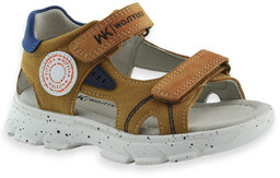 Modne chłopięce sandały skórzana wkładka Wojtyłko25401 Brązowe