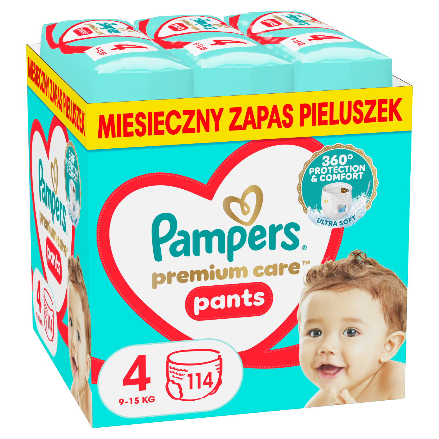 Pampers Premium Care Pants pieluchomajtki rozmiar 4 9-15 kg 114 sztuk