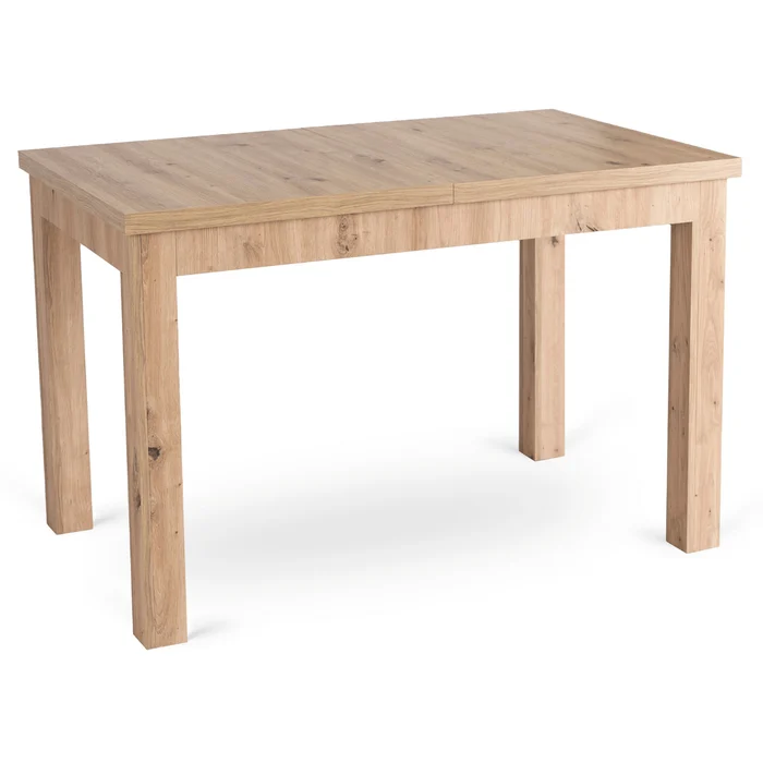 Stół Prostokątny Rozkładany SKUBI 120-160 cm Dąb Artisan Skandynawski