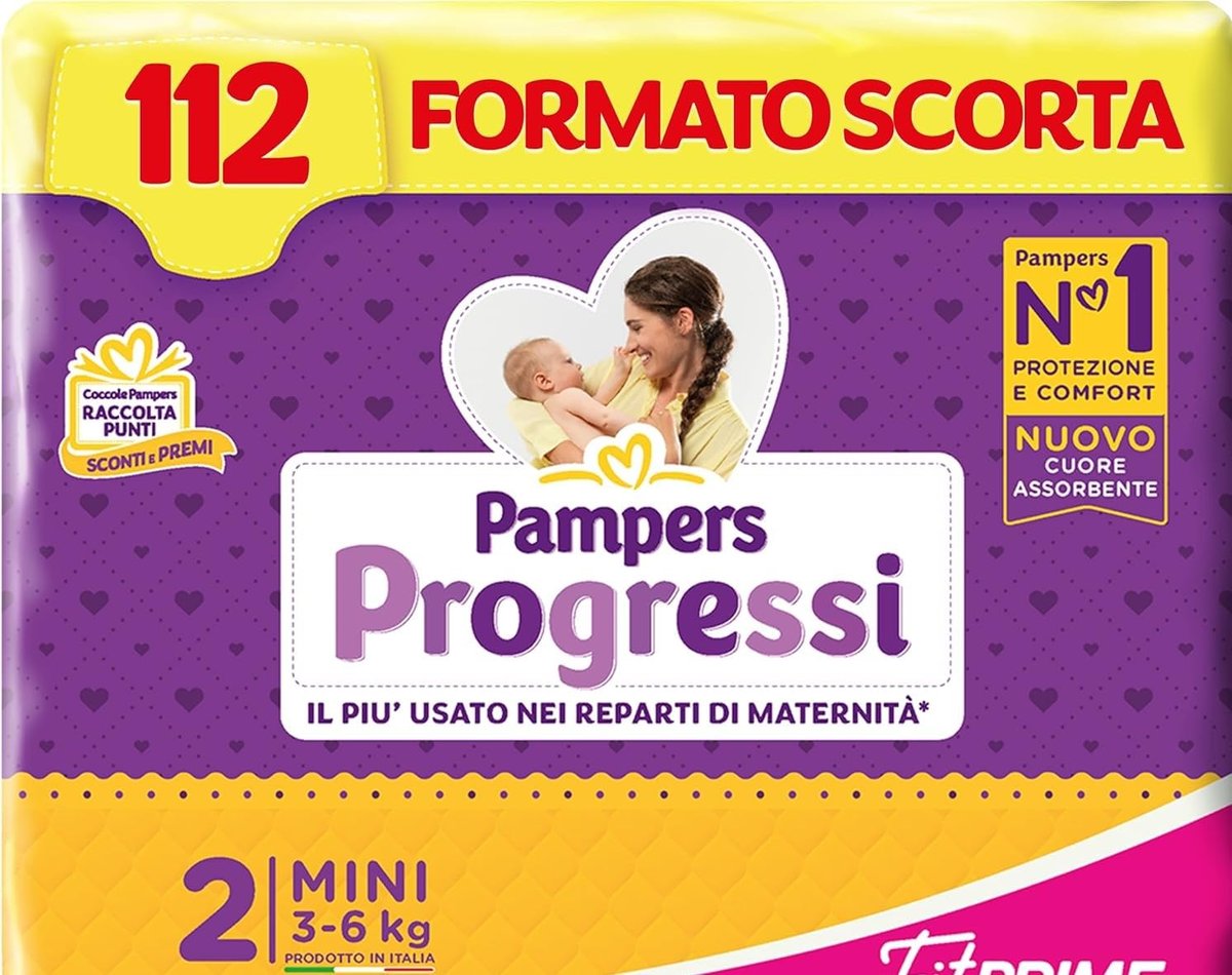 Pampers Progressi Pieluszki Mini Rozmiar 2 28 szt. (3-6 Kg)
