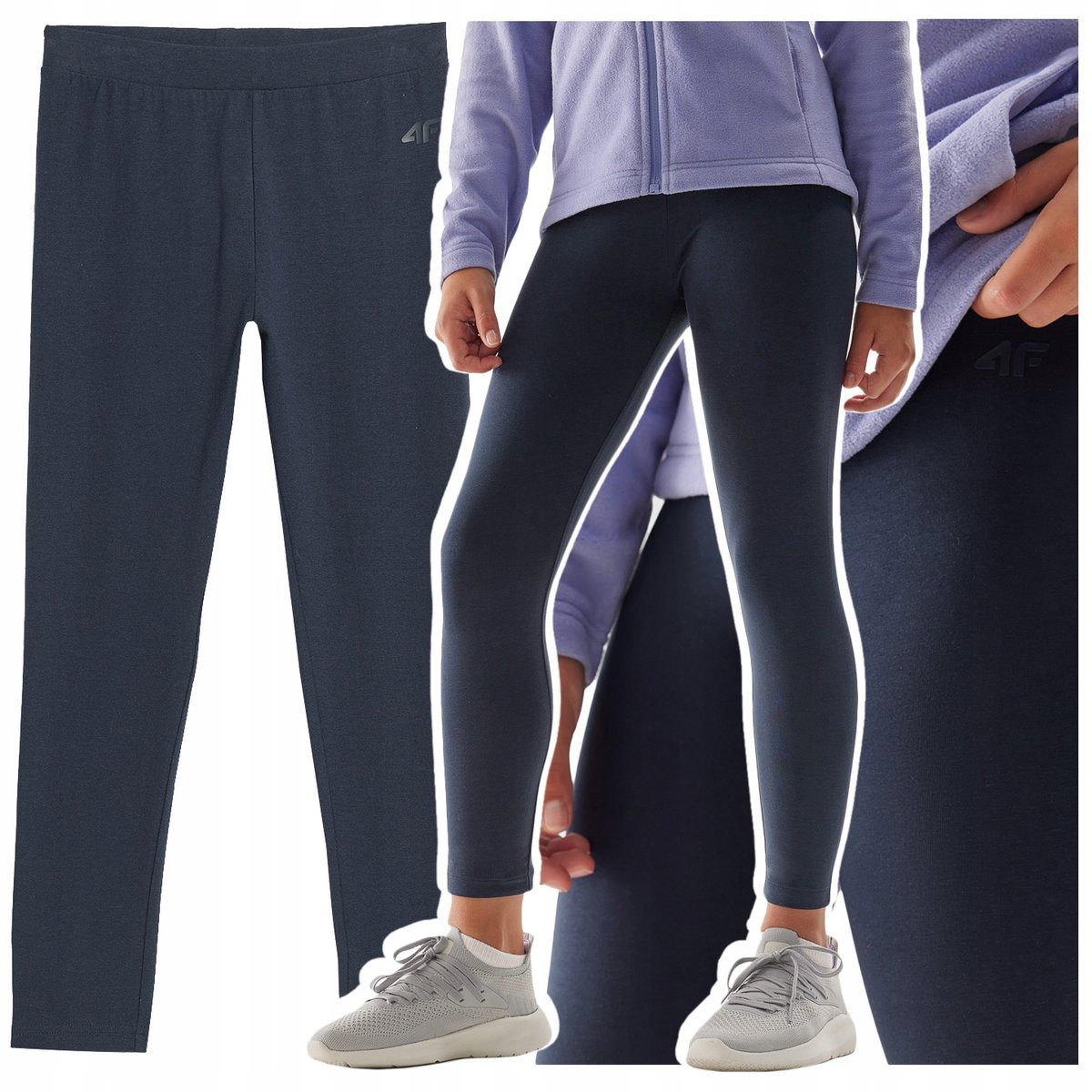 LEGGINSY spodnie DZIECIĘCE 4F JUNIOR TTIGF093 140