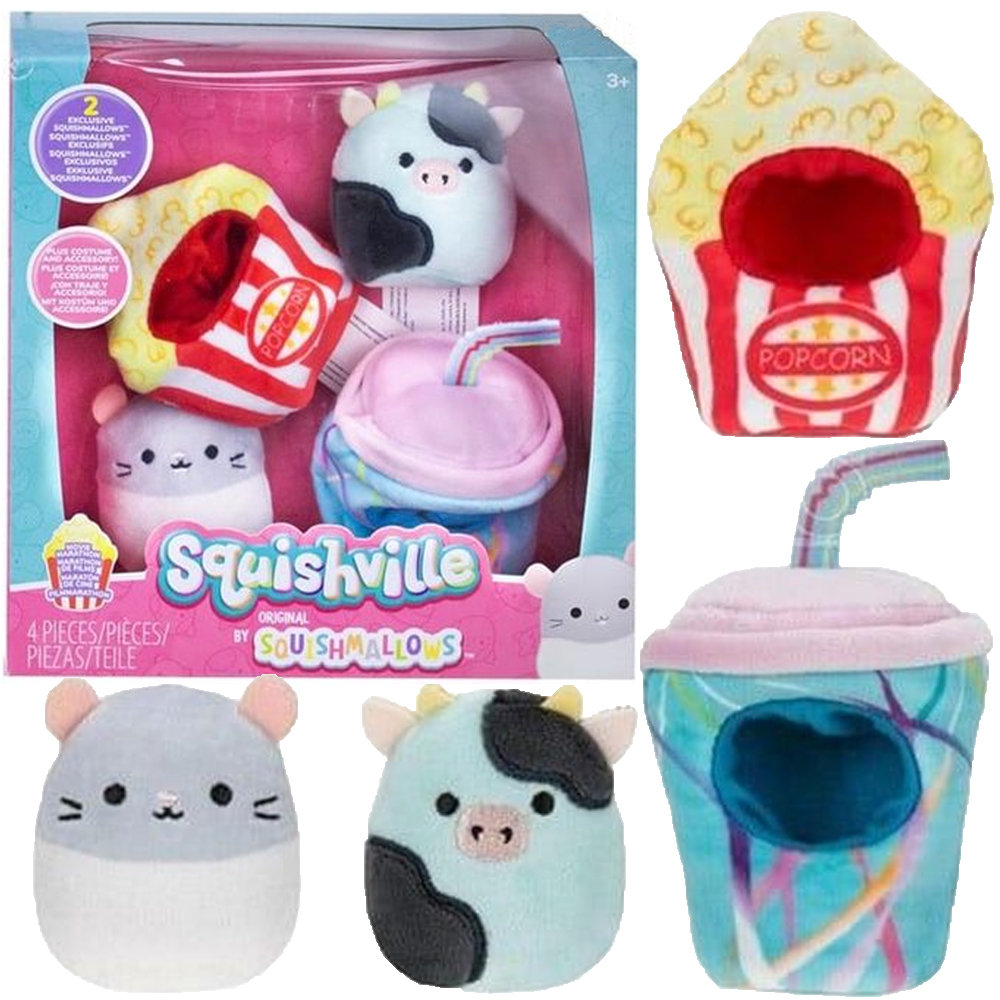 ZESTAW SQUISHVILLE CILLIAN + RUSTY MASKOTKI SQUISHMALLOWS PLUSZAKI
