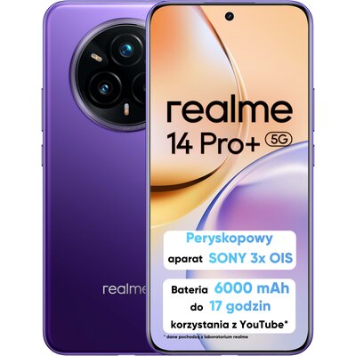 Realme 14 Pro+ 5G 12/512GB Fioletowy