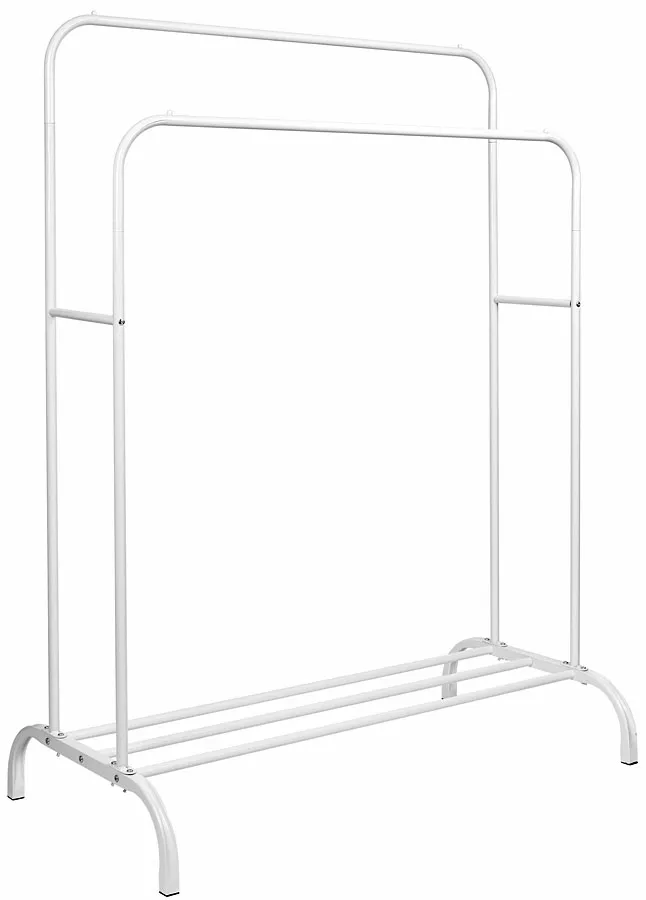 Minimalistyczny biały wieszak stojący na ubrania S3-S80