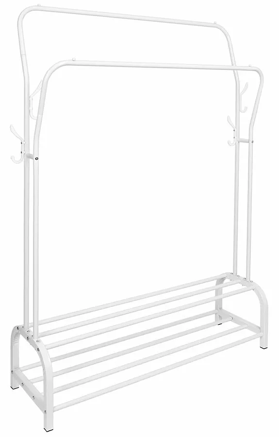 Wieszak biały z półkami N2-D85