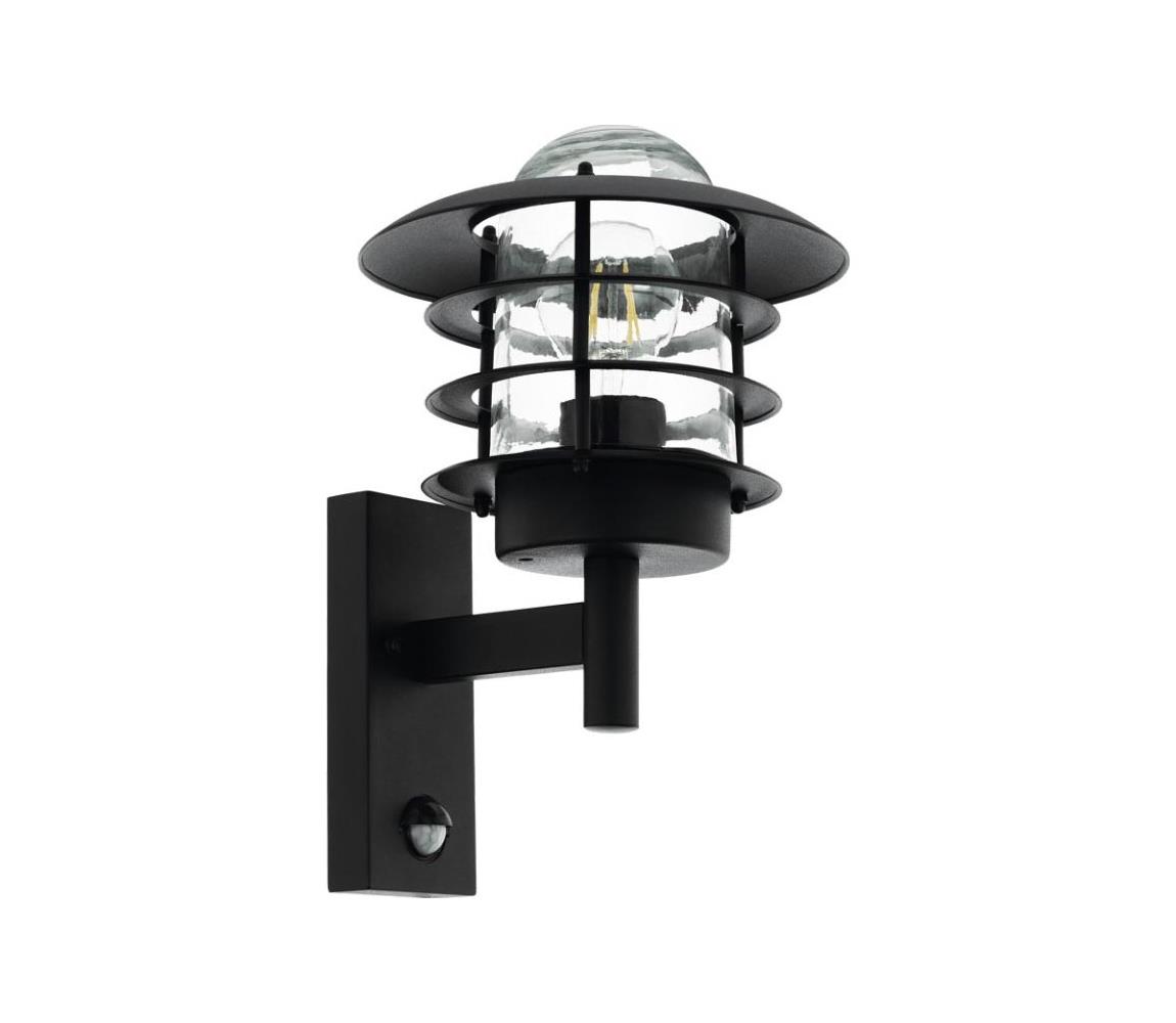 Eglo 79555 - Kinkiet zewnętrzny z czujnikiem ZAMALENA 1xE27/60W/230V IP44