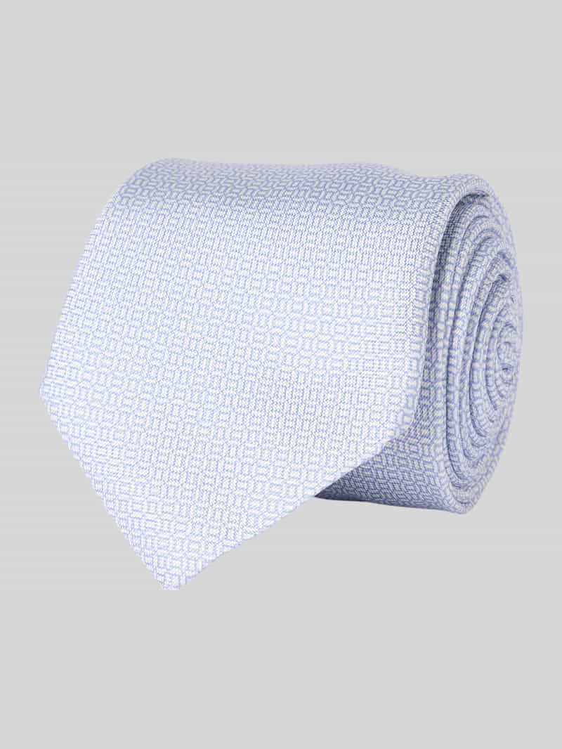 Krawat jedwabny z drobnym, fakturowanym wzorem