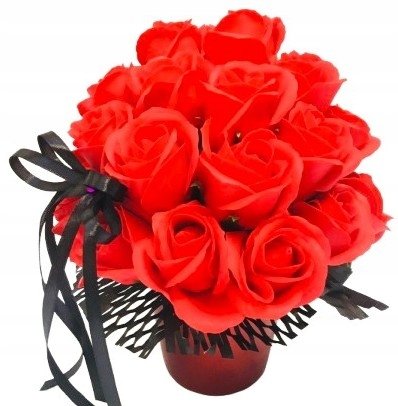 Kwiaty Mydlane W Doniczce Róże Czerwone W Doniczce Na Prezent Mamy Żony Box