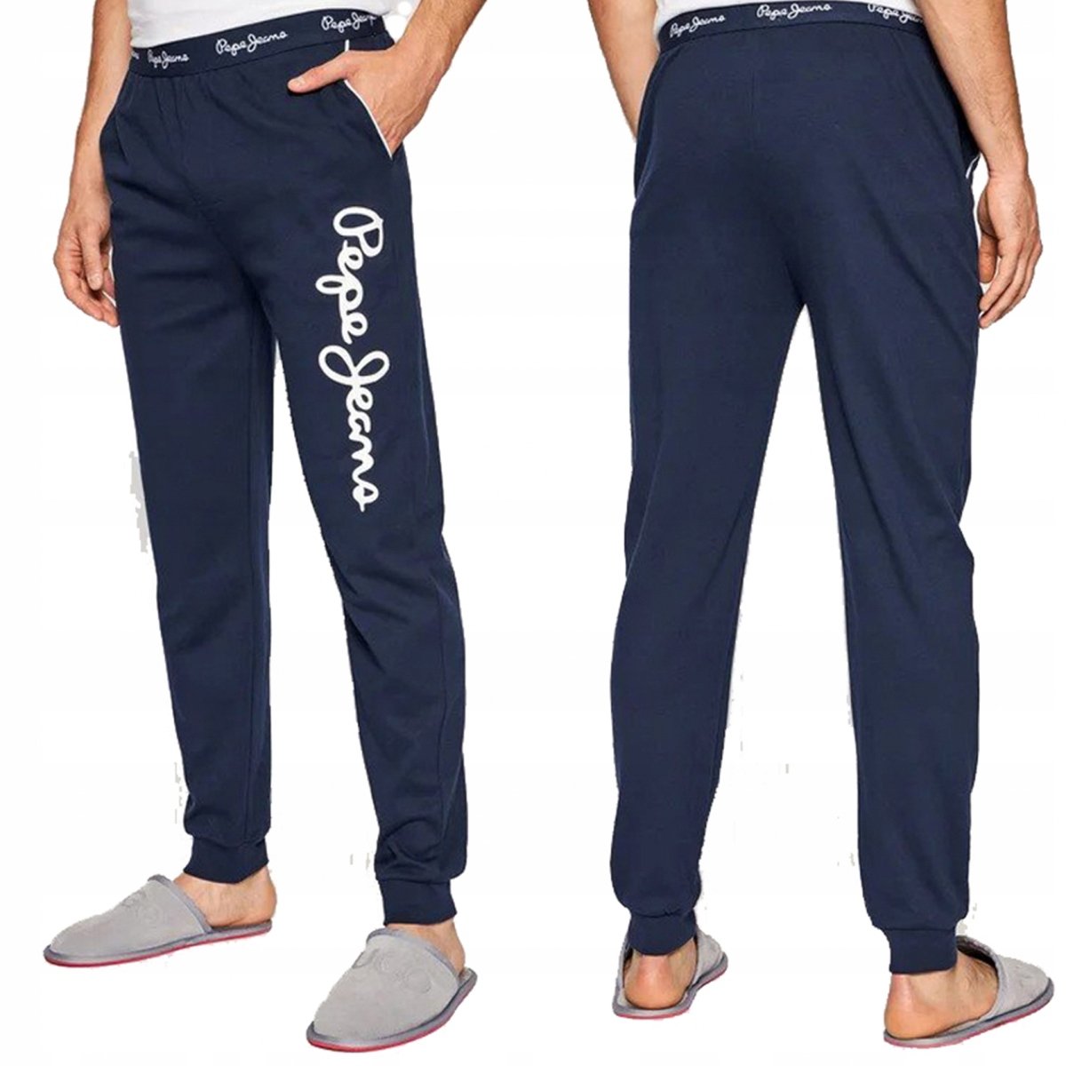 Pepe Jeans spodnie piżamowe dres męski granat PMU10660-591 M