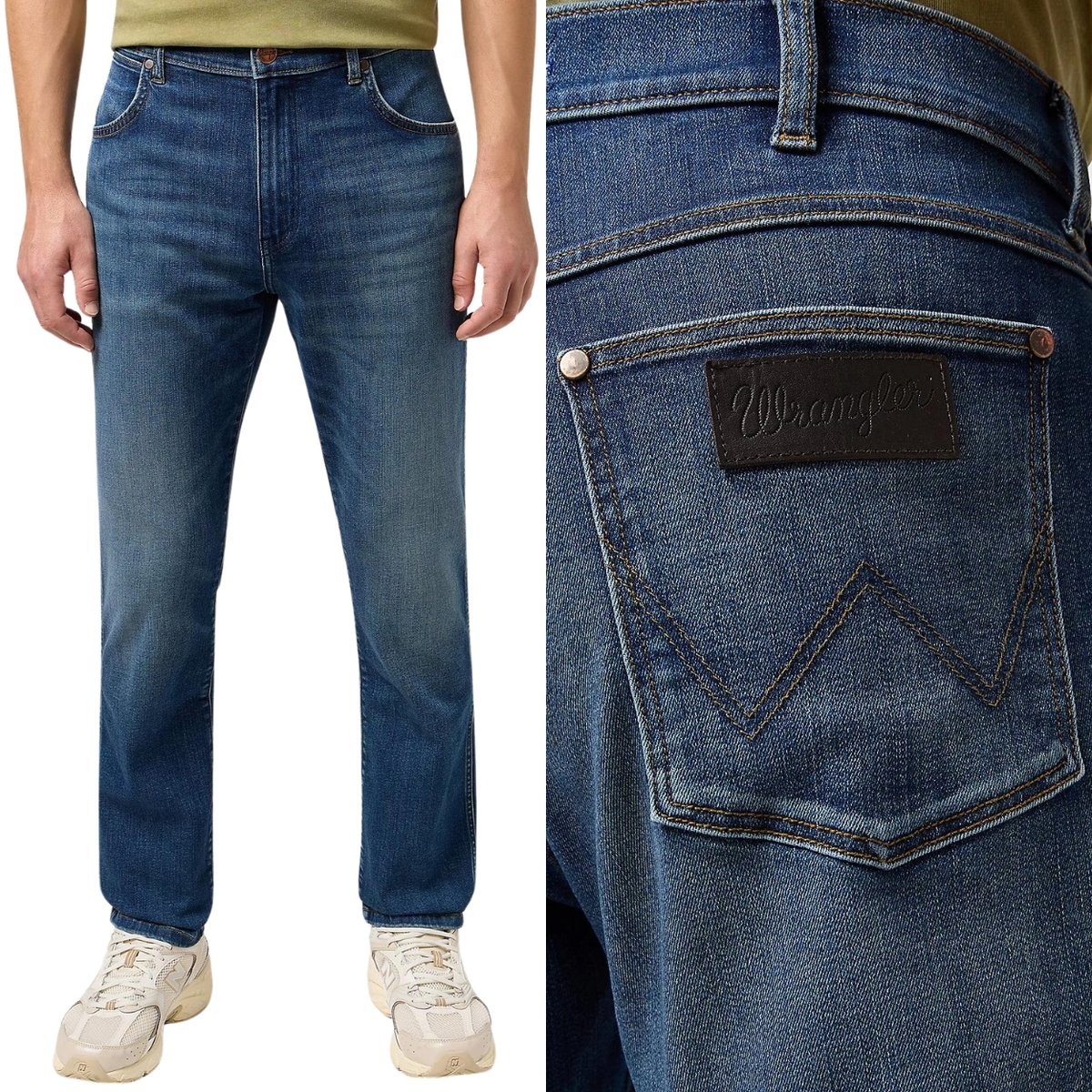 Wrangler LARSTON Hare EPIC SOFT DOPASOWANE SPODNIE JEANSOWE NA LATO W40 L34